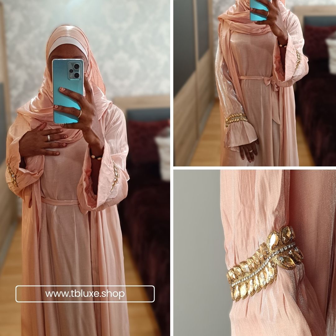 Abaya Jadiya 3 piezas