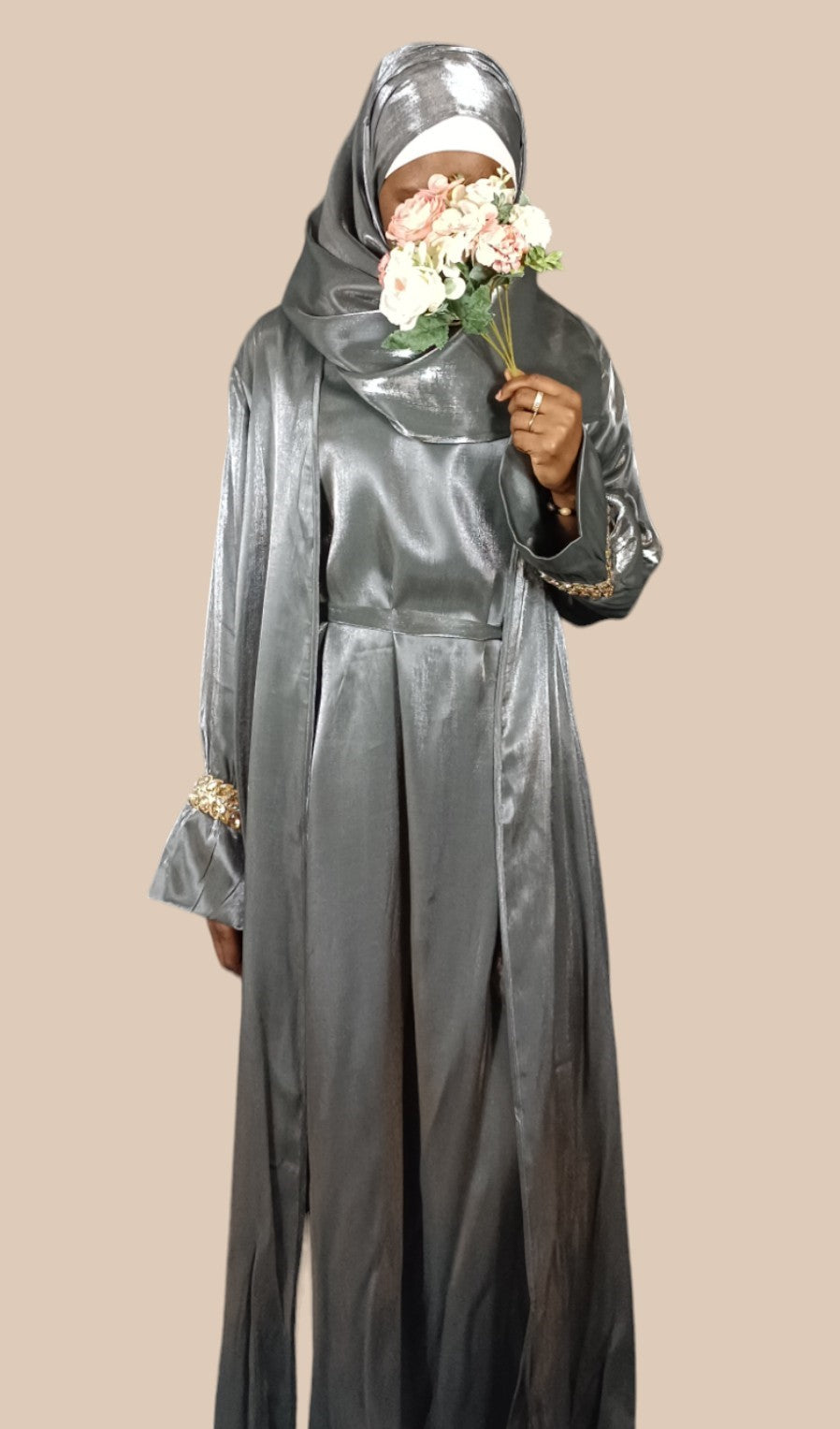 Abaya Jadiya 3 piezas