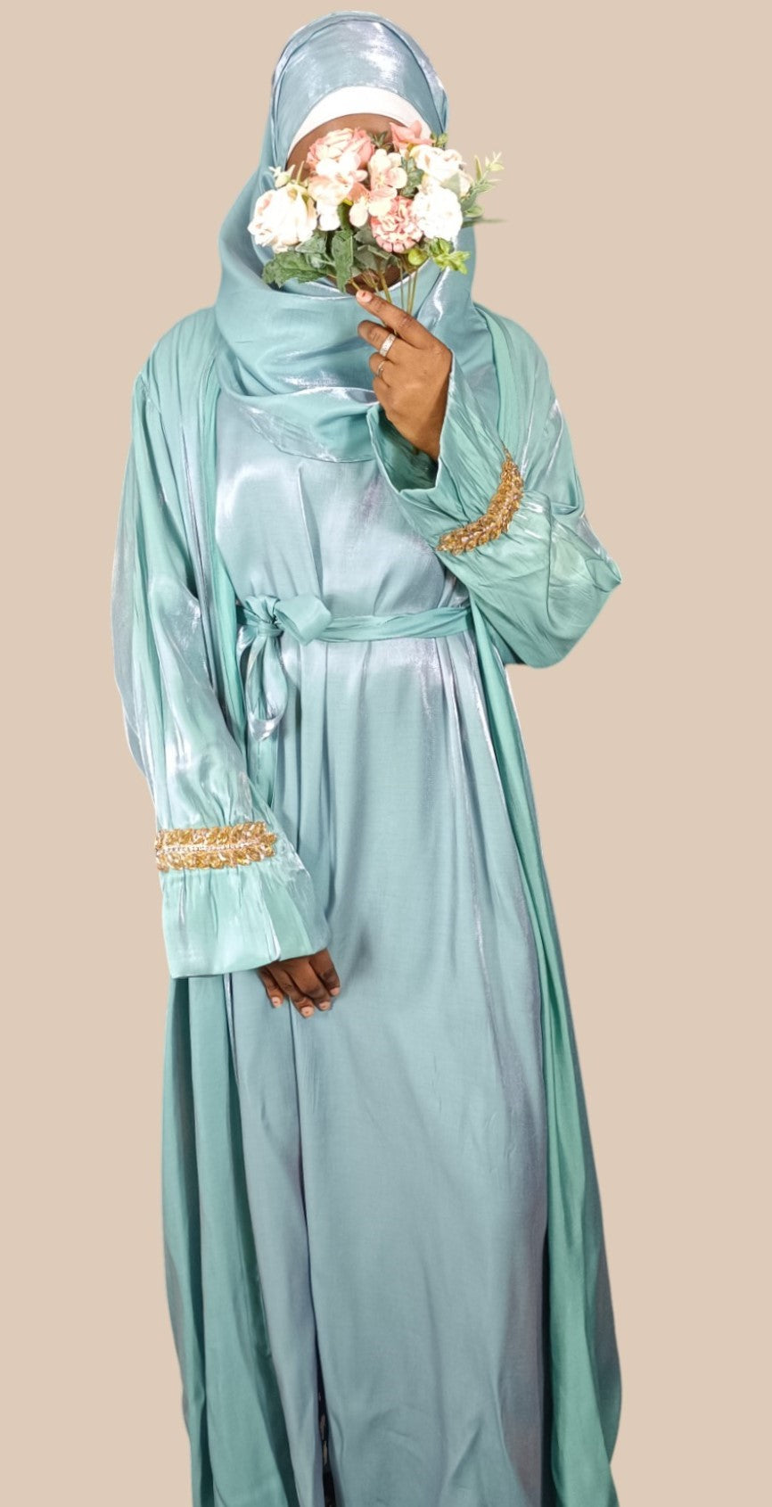 Abaya Jadiya 3 piezas