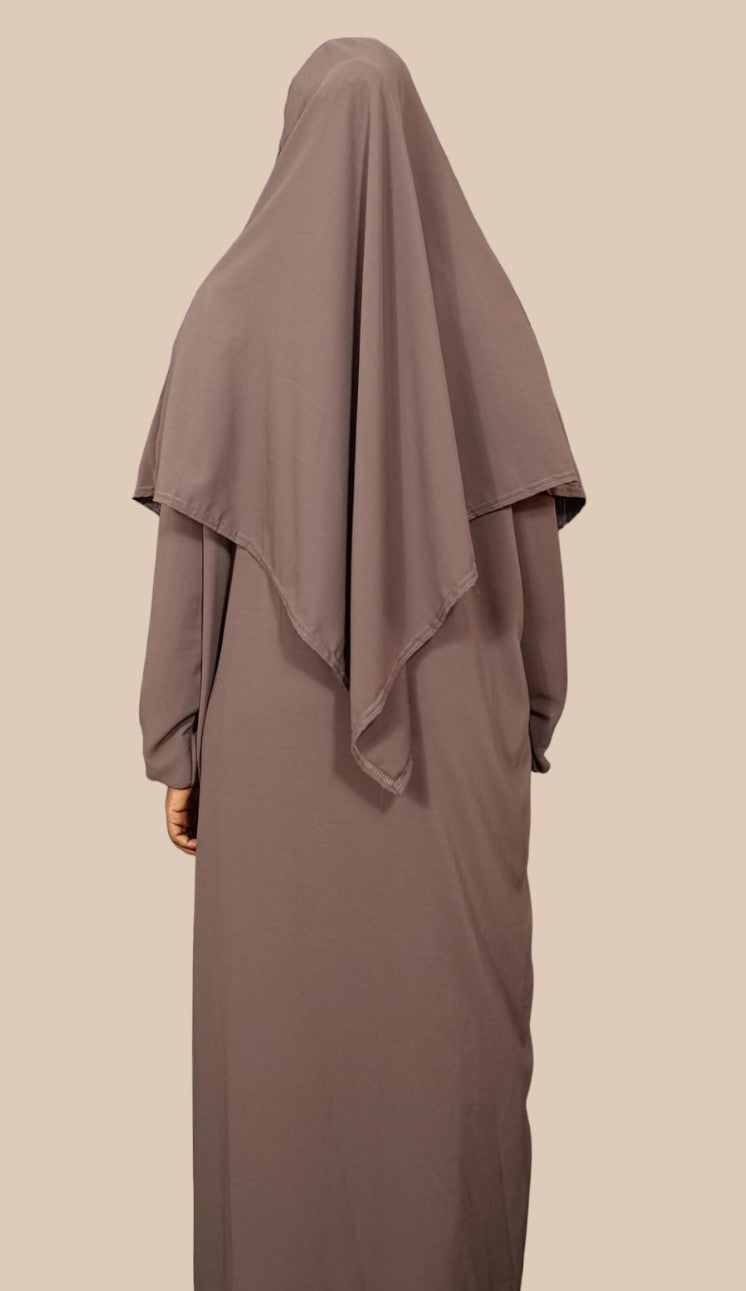 Abaya con khimar tela Seda Medina