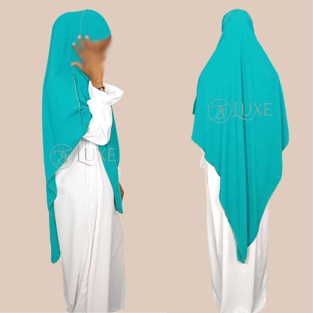 Khimar 1 capa tela jazz