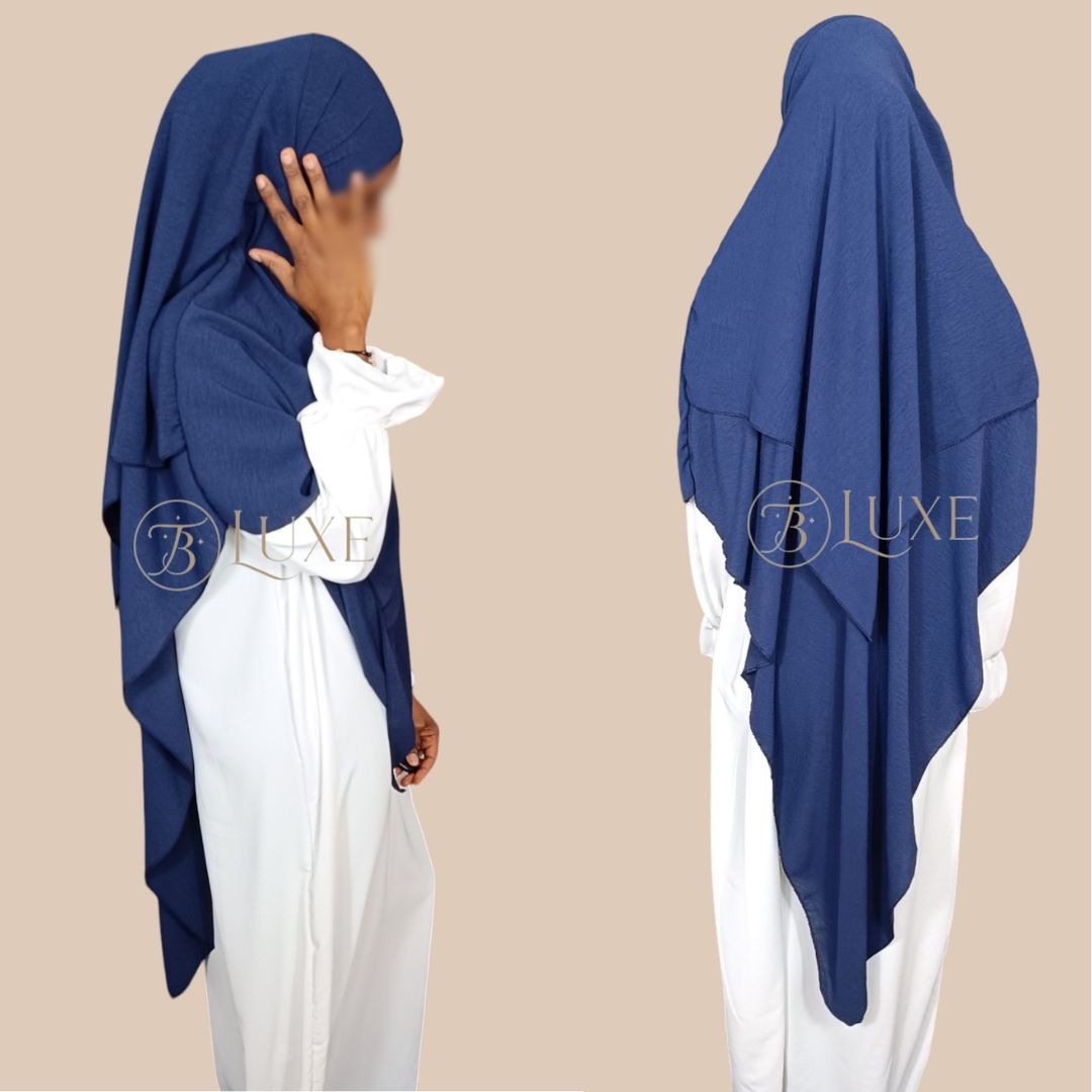 Khimar 2 capas tela Jazz