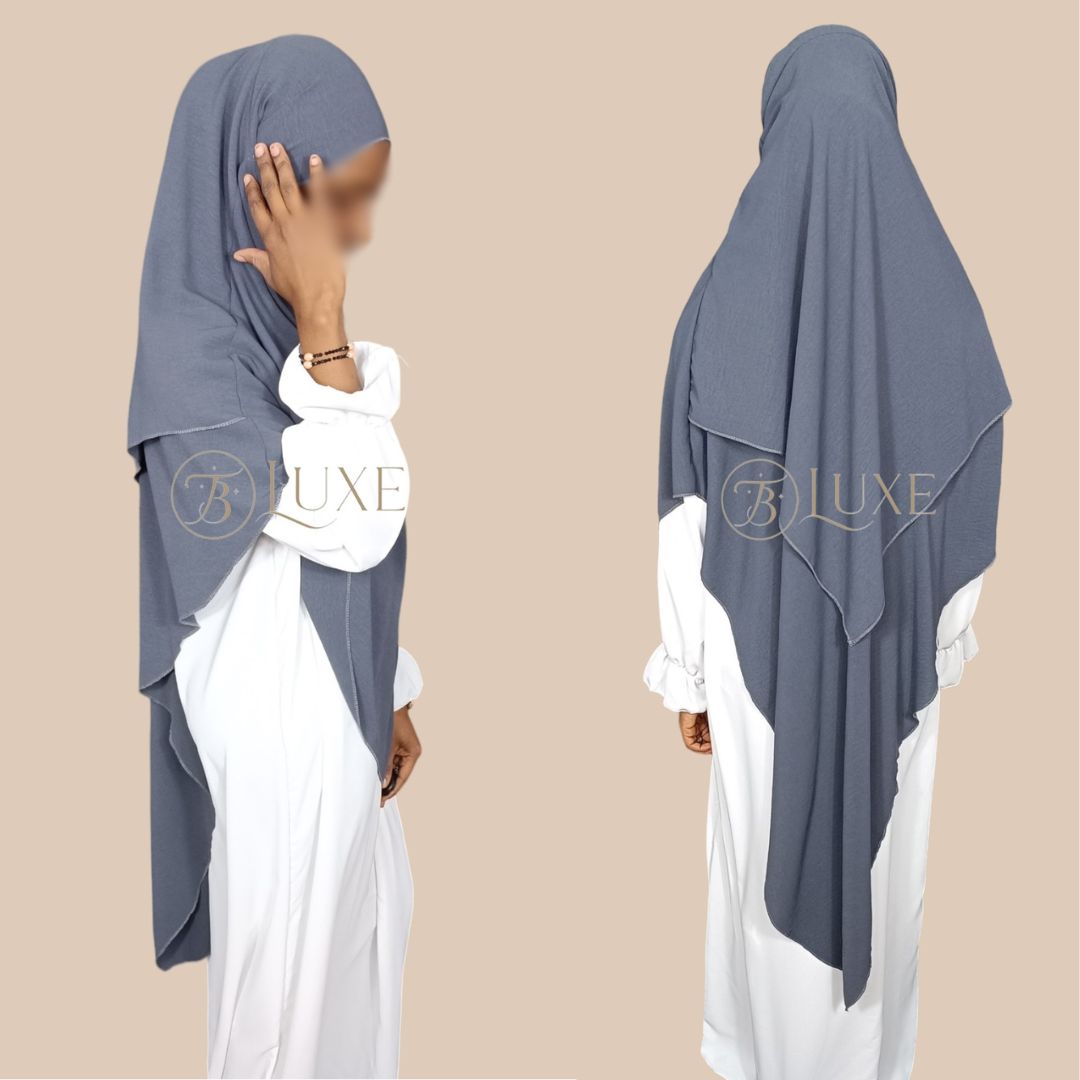 Khimar 2 capas tela Jazz
