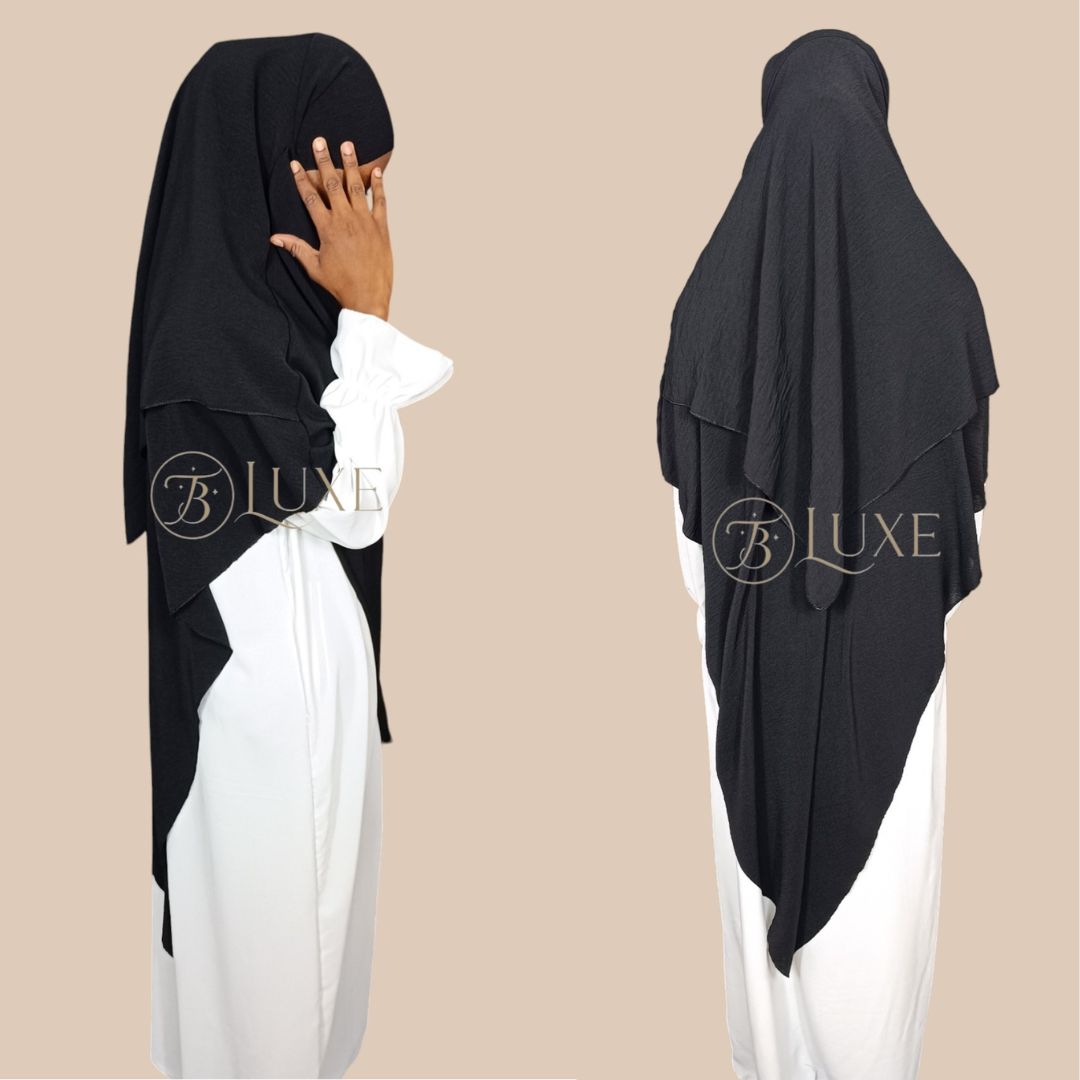 Khimar 2 capas tela Jazz