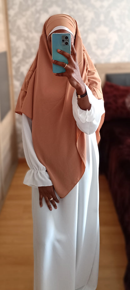 Khimar 3 capas de tela Seda de Medina