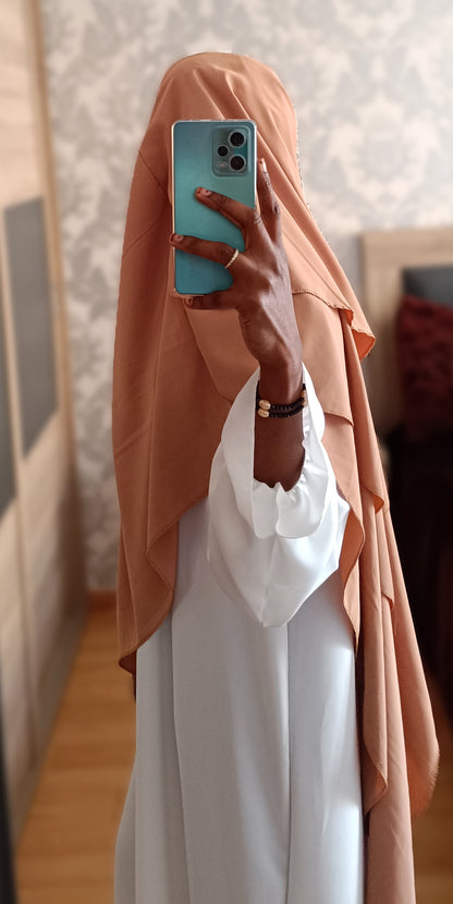 Khimar 3 capas de tela Seda de Medina