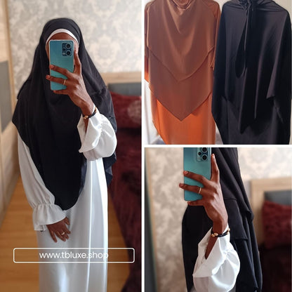 Khimar 3 capas de tela Seda de Medina