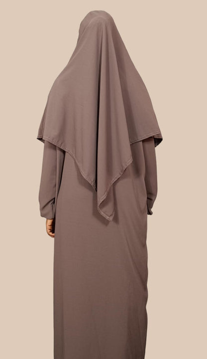 Abaya con khimar tela Seda Medina