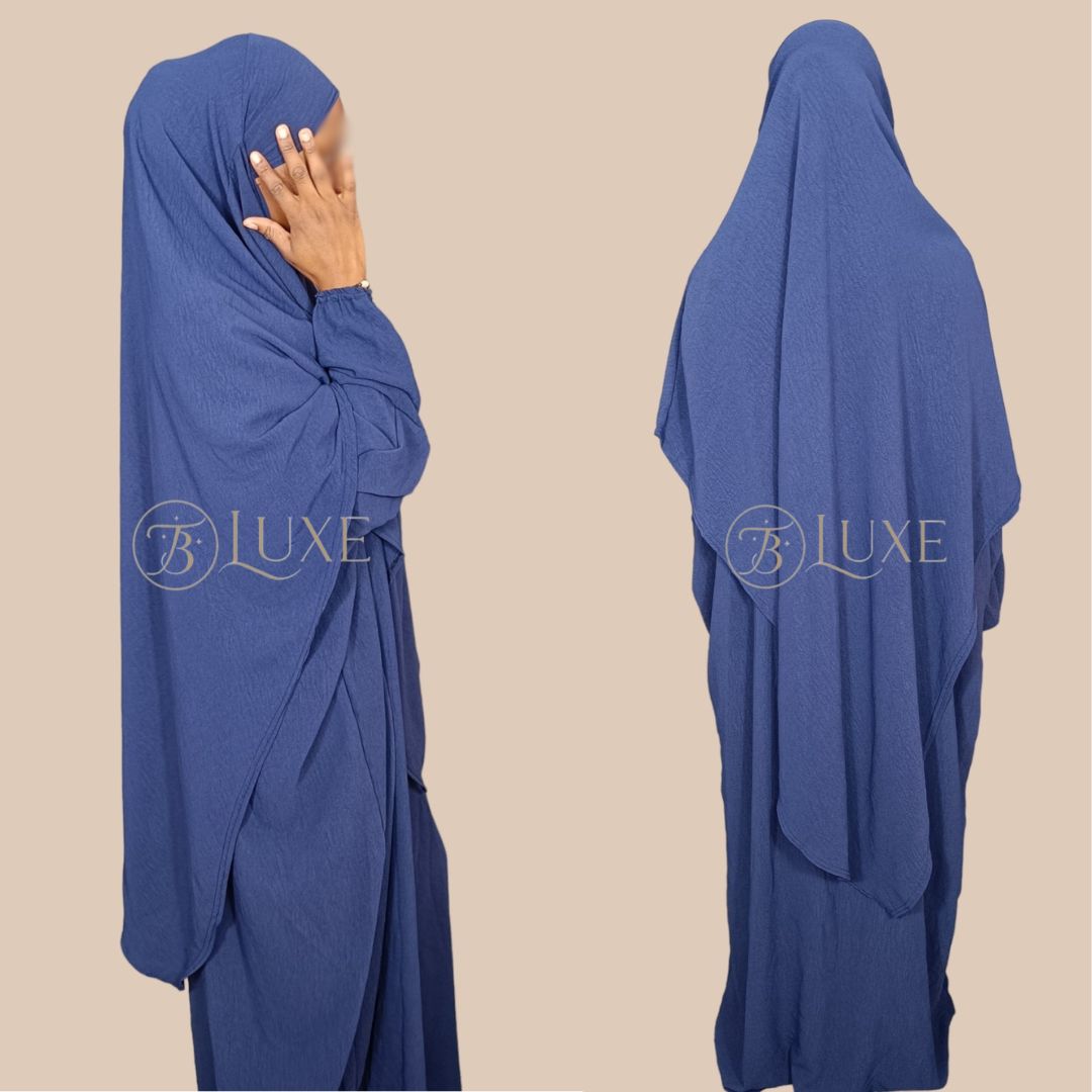 Abaya con khimar tela jazz