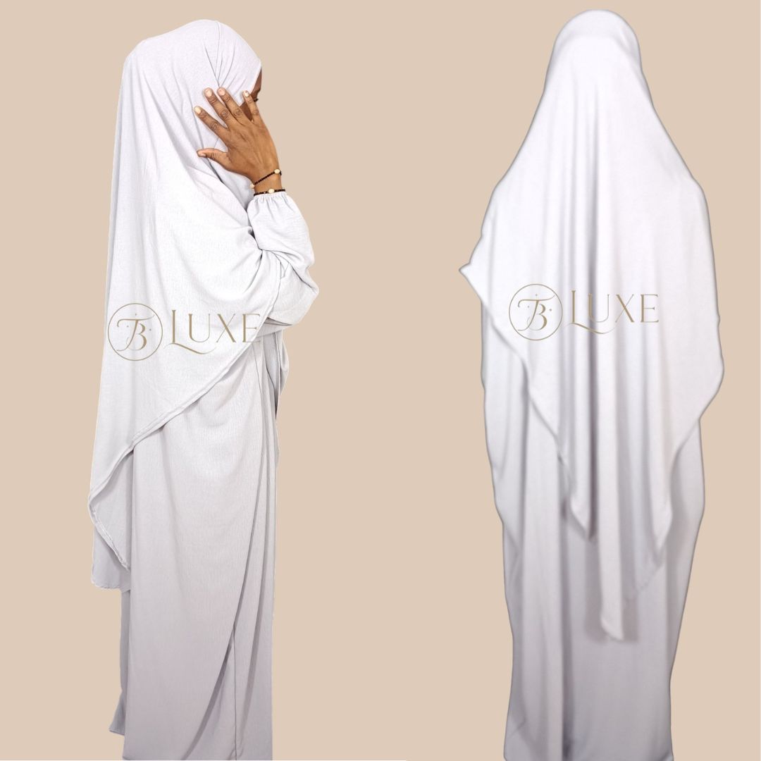 Abaya con khimar tela jazz