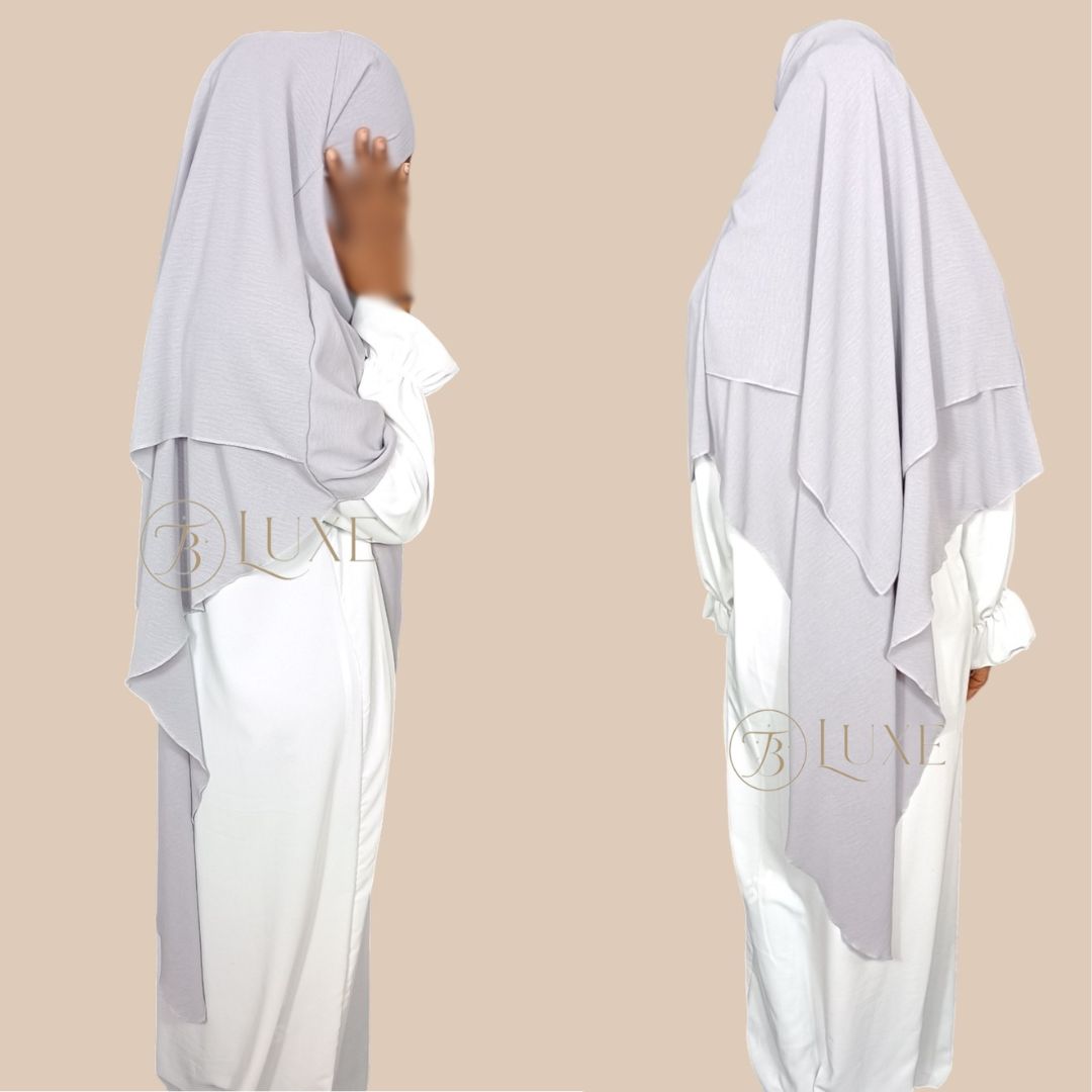 Khimar 2 capas tela Jazz